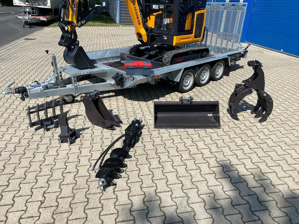 Minibagger BK2000KSR + Tieflader + Zubehör *INKL.19% MWST*BERGER KRAUS*YANMAR*SCHWENKARM* VERSTELLFAHRWERK** - 미니 굴삭기, 트레일러 : 사진 3 Minibagger BK2000KSR + Tieflader + Zubehör *INKL.19% MWST*BERGER KRAUS*YANMAR*SCHWENKARM* VERSTELLFAHRWERK** - 미니 굴삭기, 트레일러 : 사진 3