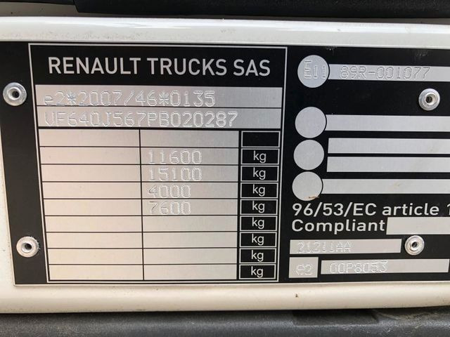 캡 새시 트럭 Renault D10.210 Klima*2PTO*Motor Bremse*Blatt*Auch Miete : 사진 18