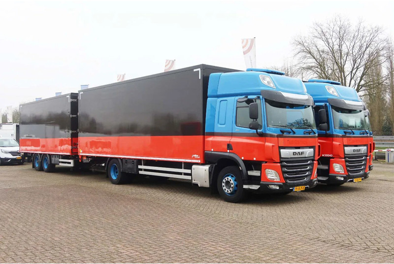 DAF CF 410 Bakwagen + trailer 2x Dhollandia 2000 KG klep - 박스 트럭 : 사진 2 DAF CF 410 Bakwagen + trailer 2x Dhollandia 2000 KG klep - 박스 트럭 : 사진 2