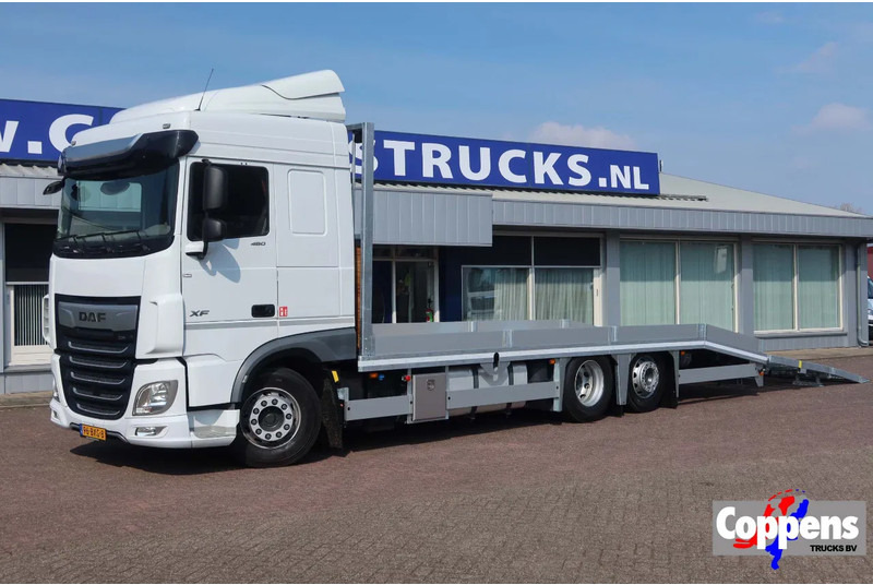 DAF XF 106.480 FAR 6x2 Oprijvrachtwagen slaapcabine + 2 bedden - 자동 운반 장치 트럭 : 사진 1 DAF XF 106.480 FAR 6x2 Oprijvrachtwagen slaapcabine + 2 bedden - 자동 운반 장치 트럭 : 사진 1