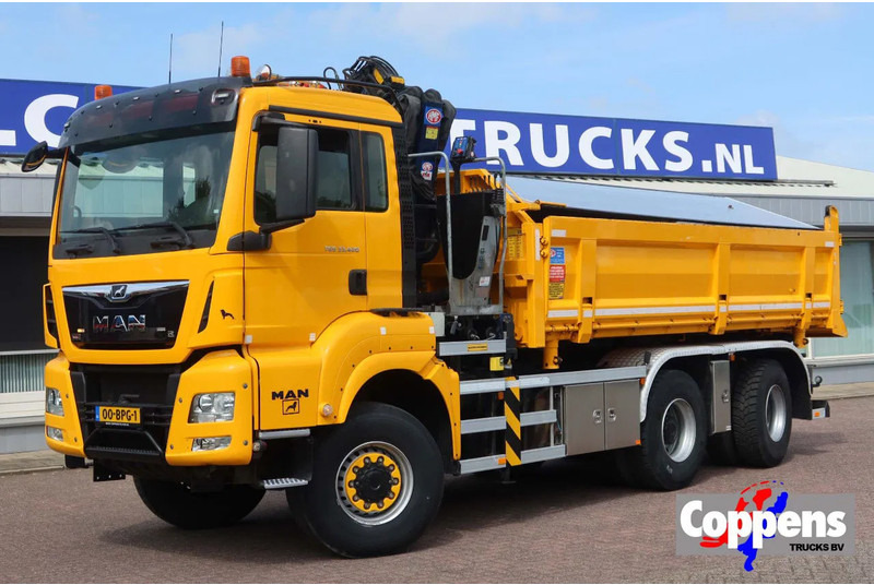 MAN TGS 33.420 2 Zijdige kipper + Kraan 6x6 Stuur as - 덤프트럭, 크레인 트럭 : 사진 1 MAN TGS 33.420 2 Zijdige kipper + Kraan 6x6 Stuur as - 덤프트럭, 크레인 트럭 : 사진 1