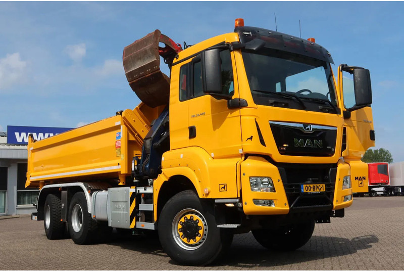 MAN TGS 33.420 2 Zijdige kipper + kraan 6x6 Stuur as - 크레인 트럭 : 사진 2 MAN TGS 33.420 2 Zijdige kipper + kraan 6x6 Stuur as - 크레인 트럭 : 사진 2