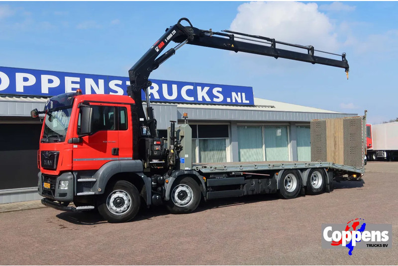 MAN TGS 35.360 8x2 Euro 6 Oprijwagen + Hiab 228 E 3 kraan. - 드롭사이드/ 플랫베드 트럭, 크레인 트럭 : 사진 1 MAN TGS 35.360 8x2 Euro 6 Oprijwagen + Hiab 228 E 3 kraan. - 드롭사이드/ 플랫베드 트럭, 크레인 트럭 : 사진 1