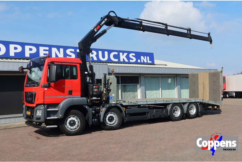 MAN TGS 35.360 8x2 Euro 6 Oprijwagen + Hiab 228 E 3 kraan. - 드롭사이드/ 플랫베드 트럭, 크레인 트럭 : 사진 1 MAN TGS 35.360 8x2 Euro 6 Oprijwagen + Hiab 228 E 3 kraan. - 드롭사이드/ 플랫베드 트럭, 크레인 트럭 : 사진 1