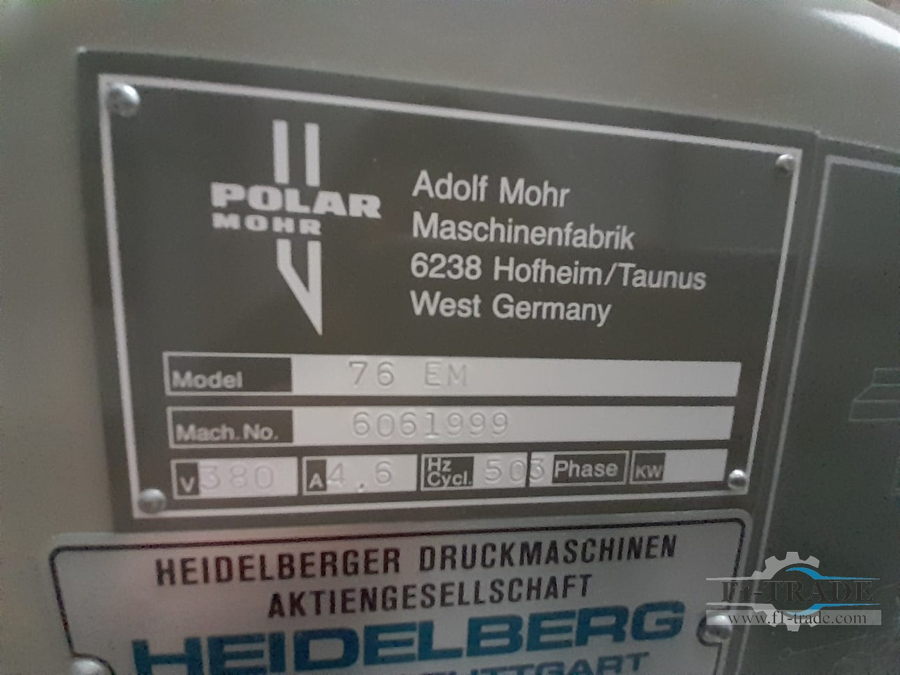 Polar 76 EM - 종이 절단기 : 사진 4 Polar 76 EM - 종이 절단기 : 사진 4