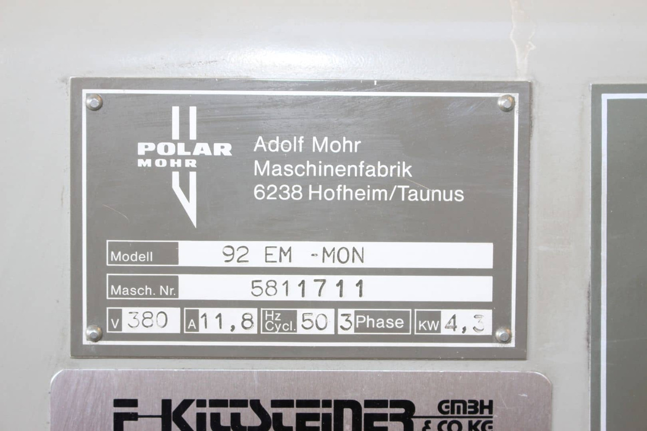 Polar 92 EM-MON - 종이 절단기 : 사진 3 Polar 92 EM-MON - 종이 절단기 : 사진 3