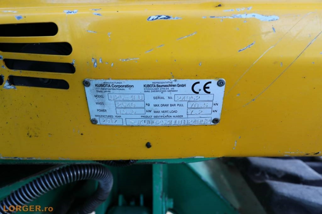 Kubota U25 - 3EU - 미니 굴삭기 : 사진 3 Kubota U25 - 3EU - 미니 굴삭기 : 사진 3