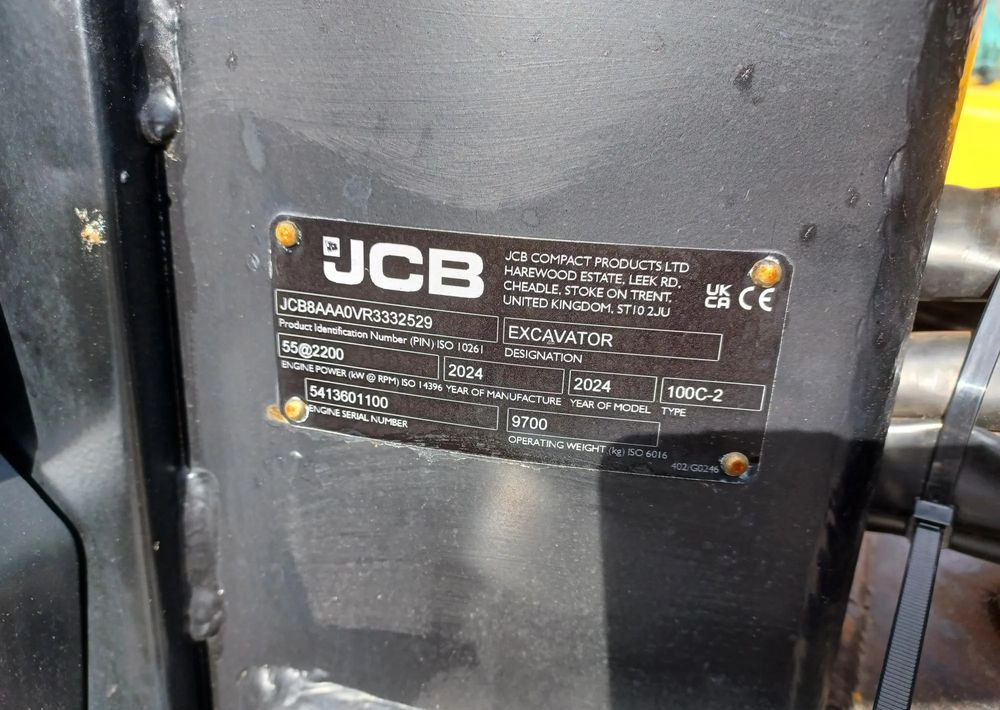 JCB Minikoparka gąsienicowa 100C-2 - 크롤러 굴삭기 : 사진 3 JCB Minikoparka gąsienicowa 100C-2 - 크롤러 굴삭기 : 사진 3