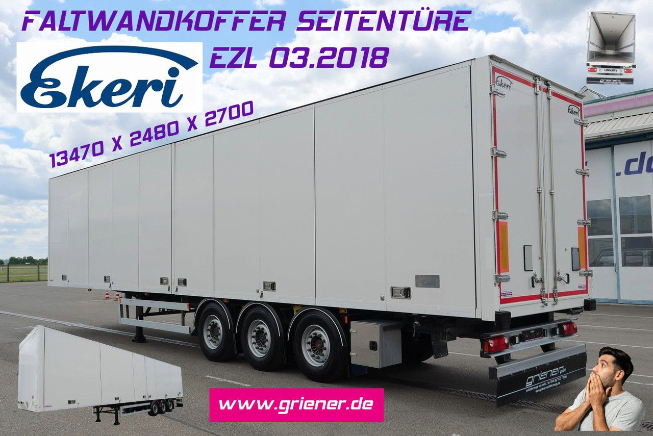 EKERI T3-A /SEITLICHE TÜREN /FALTWAND 2700 mm - 밀폐형 박스 세미 트레일러 : 사진 1 EKERI T3-A /SEITLICHE TÜREN /FALTWAND 2700 mm - 밀폐형 박스 세미 트레일러 : 사진 1