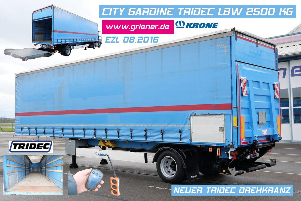 Krone SEP 10/BPW /TRIDEC / EDSCHA / LBW 2500 kg CITY - 커튼사이더 세미 트레일러 : 사진 1 Krone SEP 10/BPW /TRIDEC / EDSCHA / LBW 2500 kg CITY - 커튼사이더 세미 트레일러 : 사진 1