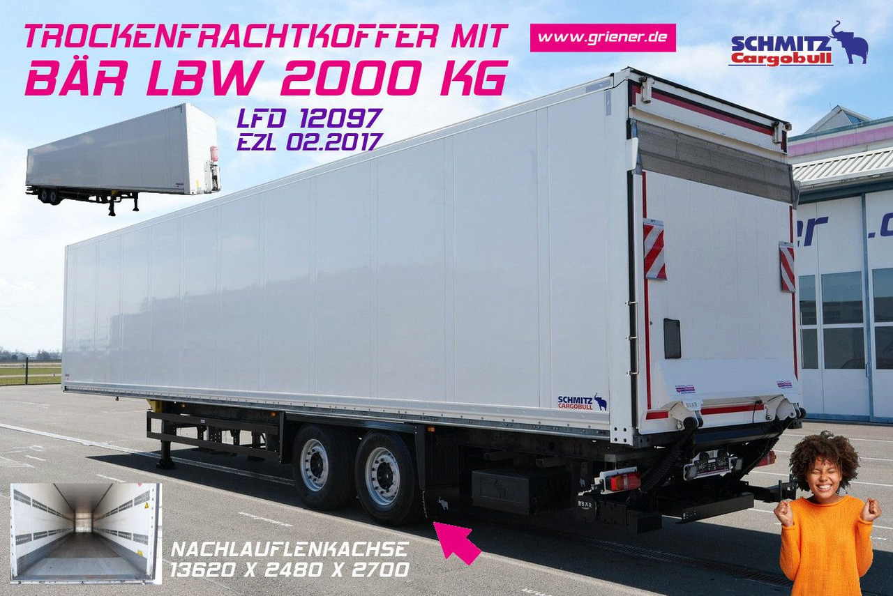 Schmitz Cargobull SKO 18/ FP 25 LBW BÄR 2000 kg / LENKACHSE TOP.. - 밀폐형 박스 세미 트레일러 : 사진 1 Schmitz Cargobull SKO 18/ FP 25 LBW BÄR 2000 kg / LENKACHSE TOP.. - 밀폐형 박스 세미 트레일러 : 사진 1