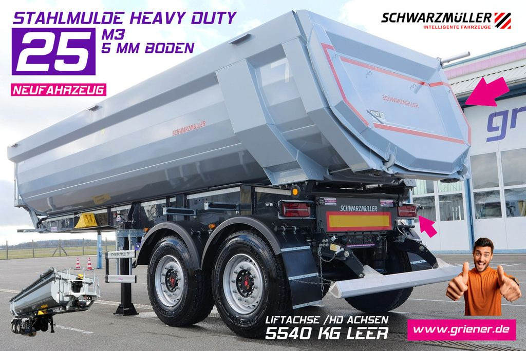 Schwarzmüller HARDOX MULDE / HEAVY DUTY /25 m³ 5 mm 6x4 - 덤프 세미 트레일러 : 사진 1 Schwarzmüller HARDOX MULDE / HEAVY DUTY /25 m³ 5 mm 6x4 - 덤프 세미 트레일러 : 사진 1