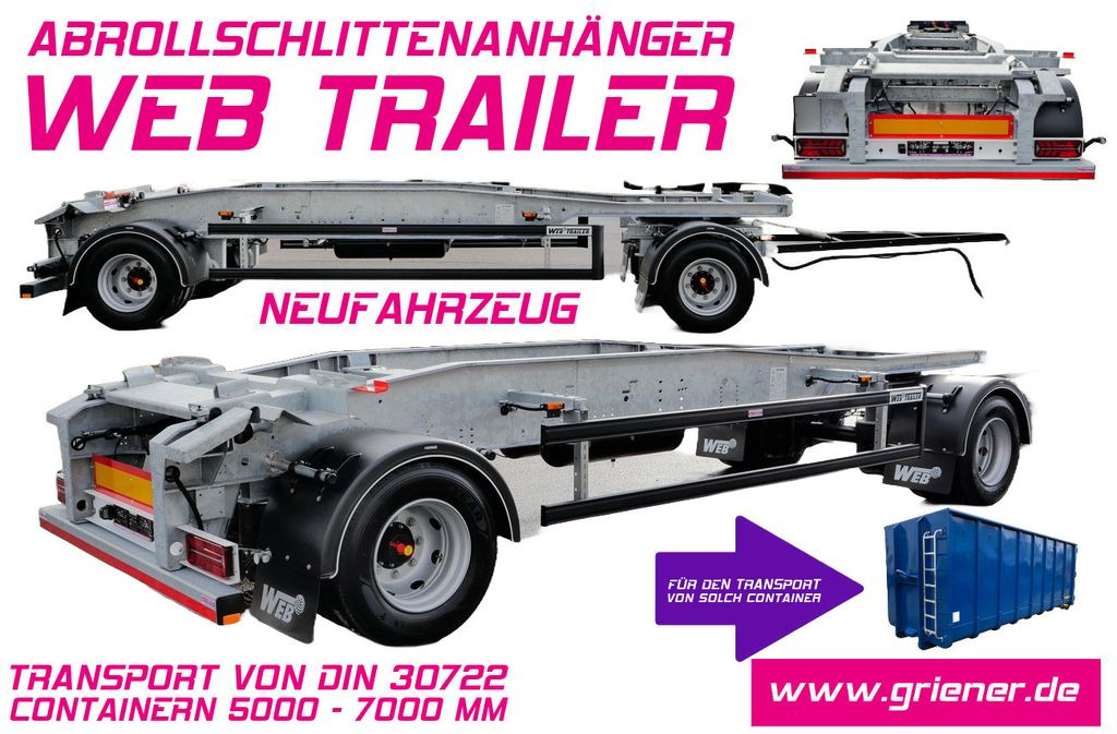 Web-Trailer ARA 18/ DIN 30722 / 5000 - 7000 mm/19,5 VERZINKT - 롤오프/ 스킵 트레일러 : 사진 1 Web-Trailer ARA 18/ DIN 30722 / 5000 - 7000 mm/19,5 VERZINKT - 롤오프/ 스킵 트레일러 : 사진 1