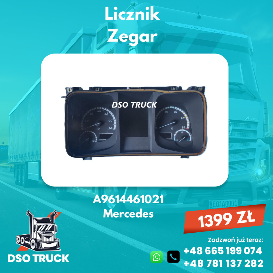 Licznik Zegar A9614465321 A9614461021 Mercedes ACTROS AXOR ATEGO - 예비 부속 : 사진 2 Licznik Zegar A9614465321 A9614461021 Mercedes ACTROS AXOR ATEGO - 예비 부속 : 사진 2