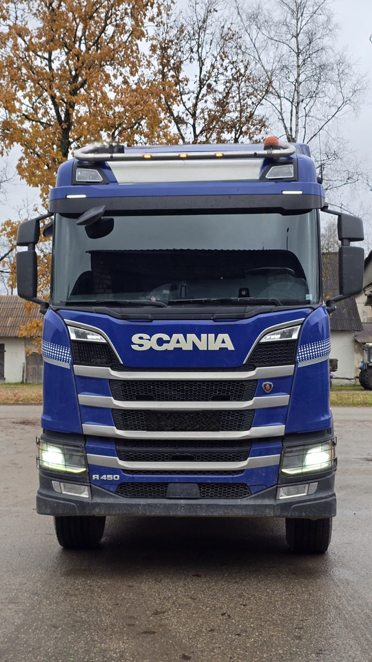 SCANIA R450 - 목재 트럭, 크레인 트럭 : 사진 3 SCANIA R450 - 목재 트럭, 크레인 트럭 : 사진 3