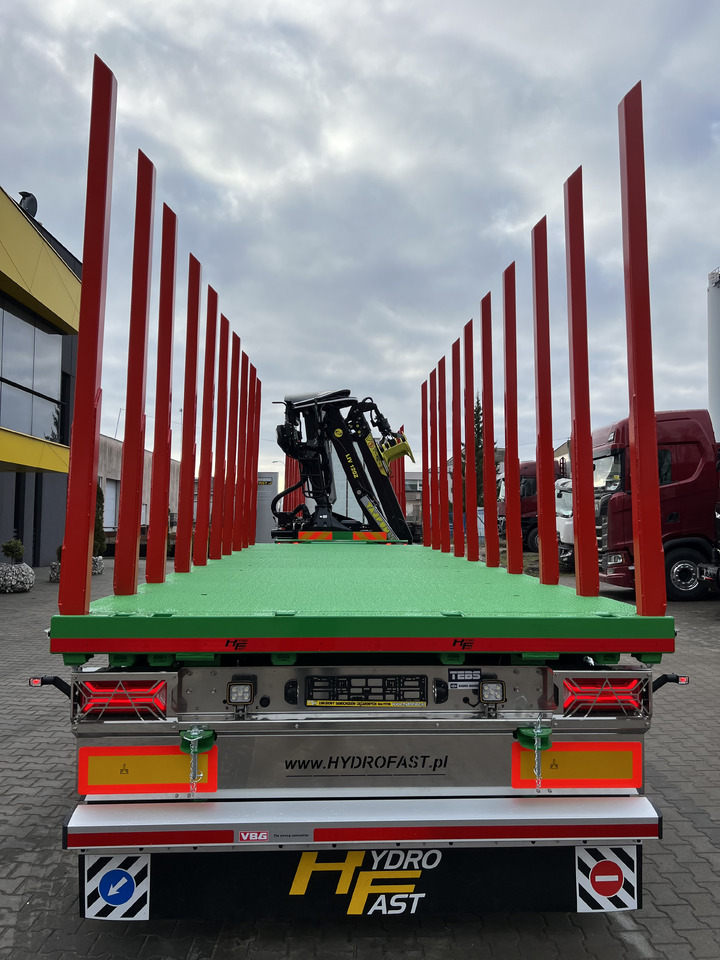 Hydrofast Przyczepa platforma 3 osiowa do przewozu drewna / 3-axle platform trailer for timber transport - 드롭사이드/ 플랫베드 트레일러 : 사진 3 Hydrofast Przyczepa platforma 3 osiowa do przewozu drewna / 3-axle platform trailer for timber transport - 드롭사이드/ 플랫베드 트레일러 : 사진 3