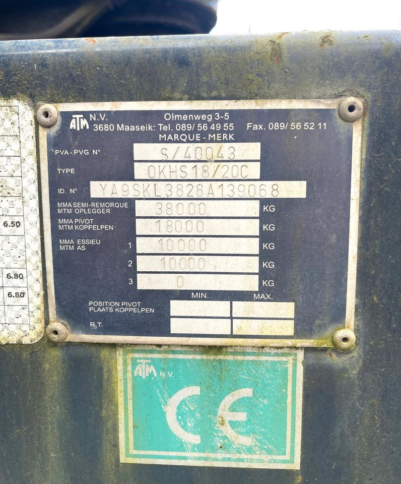 ATM OKHS 18/20 - 덤프 세미 트레일러 : 사진 5 ATM OKHS 18/20 - 덤프 세미 트레일러 : 사진 5