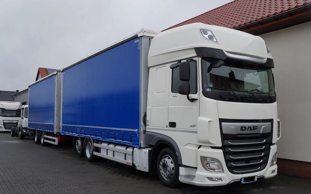 DAF XF 480 EURO 6 ZESTAW TANDEM PRZEJAZDOWY 120 M3 7,7 M + 7,7 M WECON - 커튼사이더 트럭 : 사진 1 DAF XF 480 EURO 6 ZESTAW TANDEM PRZEJAZDOWY 120 M3 7,7 M + 7,7 M WECON - 커튼사이더 트럭 : 사진 1