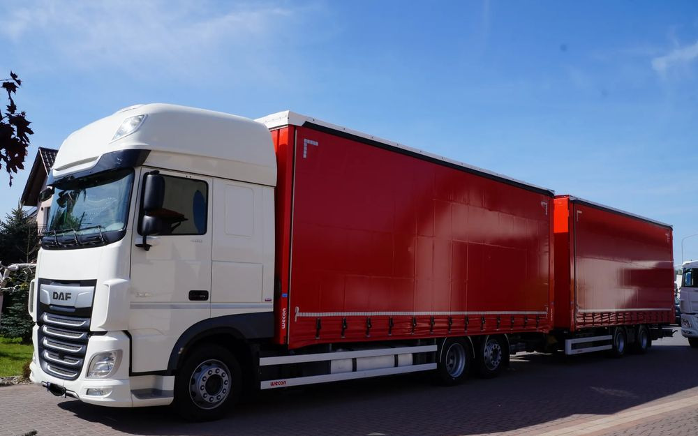 DAF XF 480 EURO 6 ZESTAW TANDEM PRZEJAZDOWY 120 M3 7,8 M + 7,8 M WECON - 커튼사이더 트럭 : 사진 2 DAF XF 480 EURO 6 ZESTAW TANDEM PRZEJAZDOWY 120 M3 7,8 M + 7,8 M WECON - 커튼사이더 트럭 : 사진 2