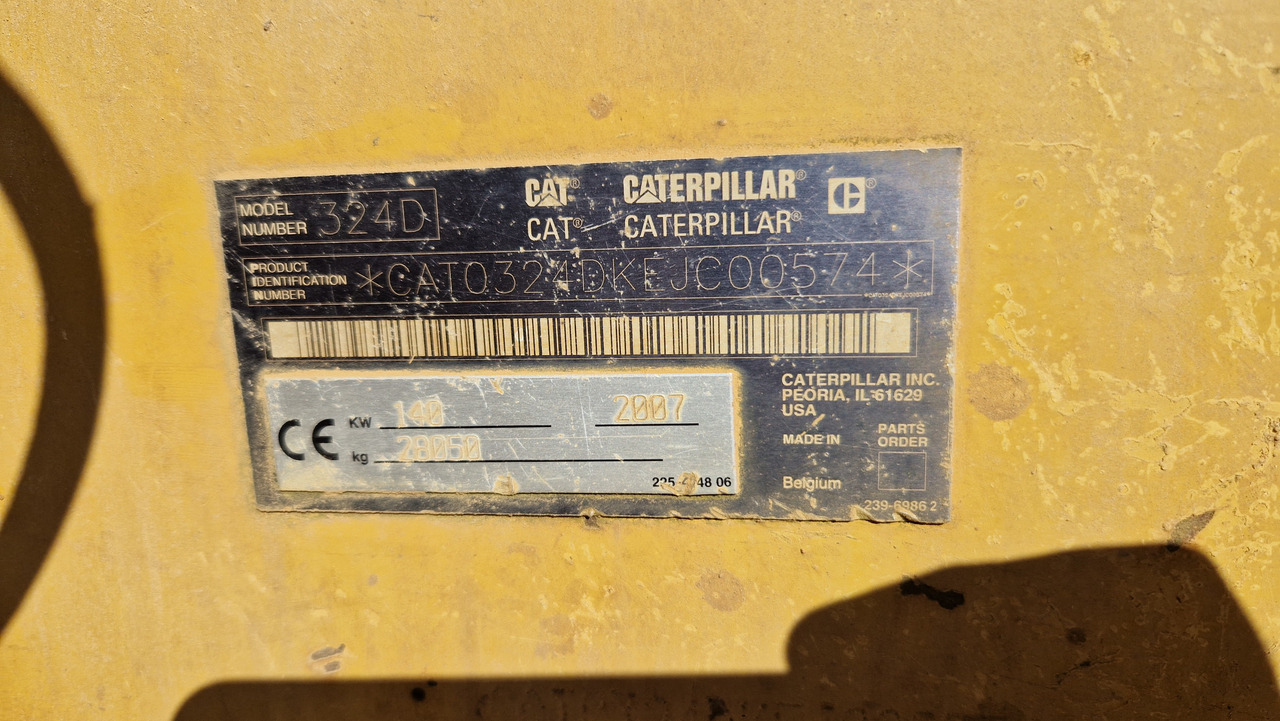 CAT 324 D Deutsche Maschine | Schnellwechsler | Löffel | Hammerhydraulik | 8016h original - 크롤러 굴삭기 : 사진 3 CAT 324 D Deutsche Maschine | Schnellwechsler | Löffel | Hammerhydraulik | 8016h original - 크롤러 굴삭기 : 사진 3
