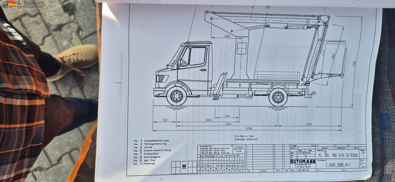Mercedes-Benz 410D Ruthmann KL 90 Topzustand UVV gültig - 트럭 탑재 고가작업 플랫폼 : 사진 5 Mercedes-Benz 410D Ruthmann KL 90 Topzustand UVV gültig - 트럭 탑재 고가작업 플랫폼 : 사진 5