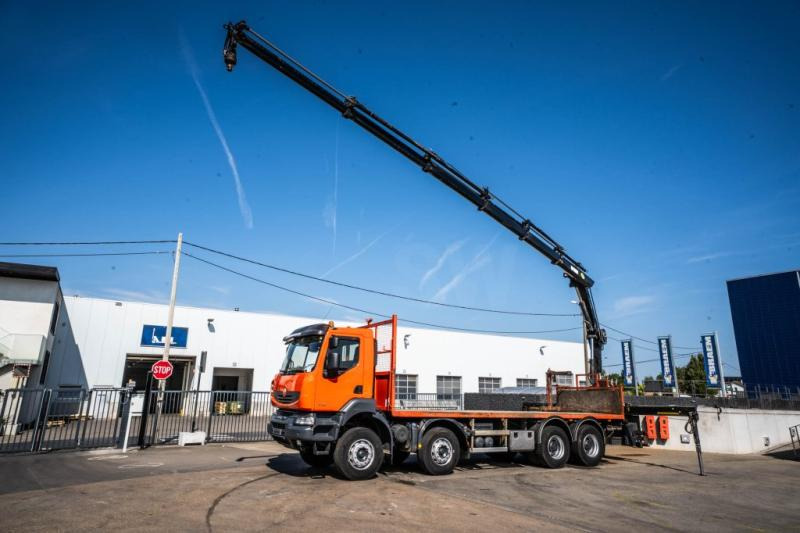Renault KERAX 430 DXI+ HIAB 16 T/m + 5 EXT - 드롭사이드/ 플랫베드 트럭, 크레인 트럭 : 사진 1 Renault KERAX 430 DXI+ HIAB 16 T/m + 5 EXT - 드롭사이드/ 플랫베드 트럭, 크레인 트럭 : 사진 1