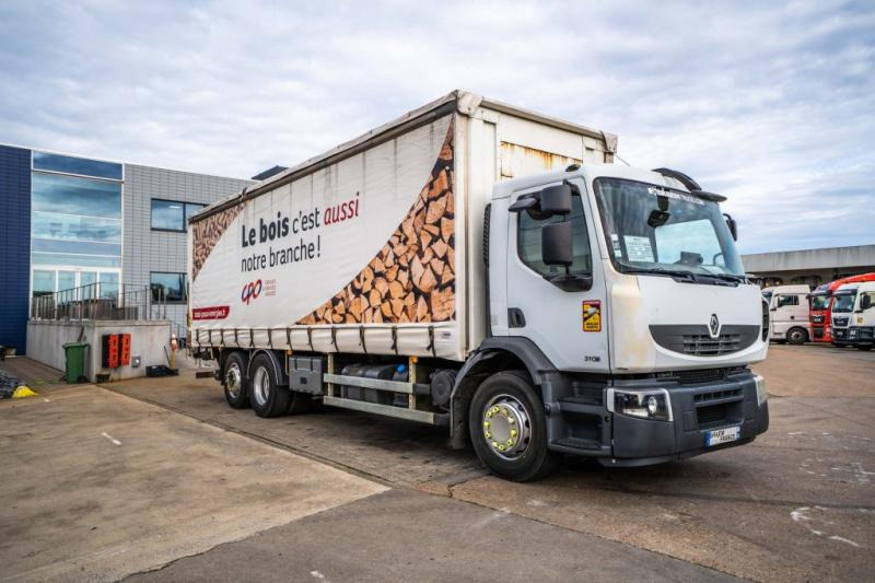 Renault PREMIUM 310 6X2 + Palfinger 2.5T - 커튼사이더 트럭 : 사진 2 Renault PREMIUM 310 6X2 + Palfinger 2.5T - 커튼사이더 트럭 : 사진 2