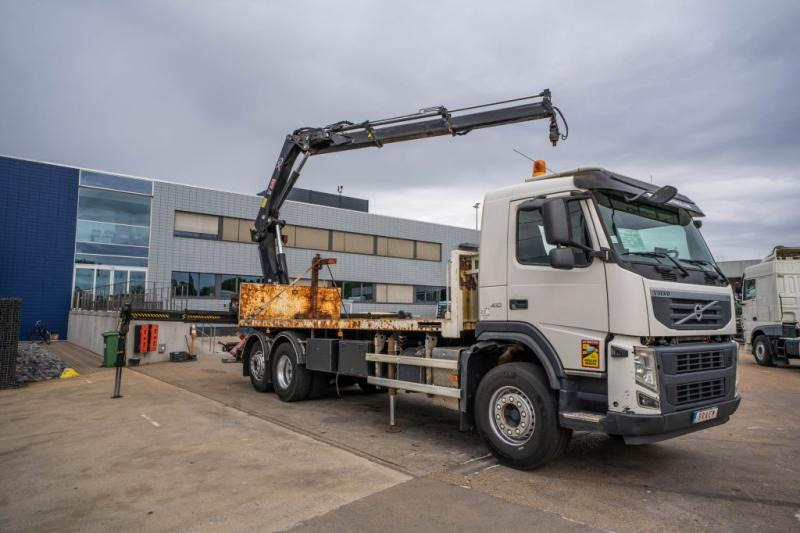 Volvo FM 410 DXI -6X2+HIAB 24 T/m/2x - 드롭사이드/ 플랫베드 트럭, 크레인 트럭 : 사진 2 Volvo FM 410 DXI -6X2+HIAB 24 T/m/2x - 드롭사이드/ 플랫베드 트럭, 크레인 트럭 : 사진 2