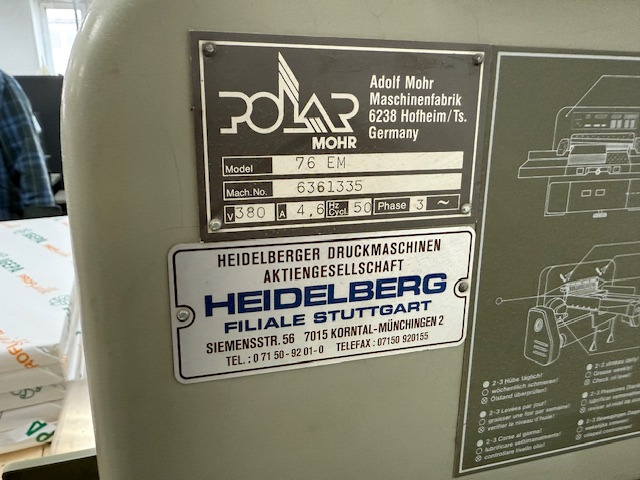 POLAR 76 EM - 종이 절단기 : 사진 3 POLAR 76 EM - 종이 절단기 : 사진 3