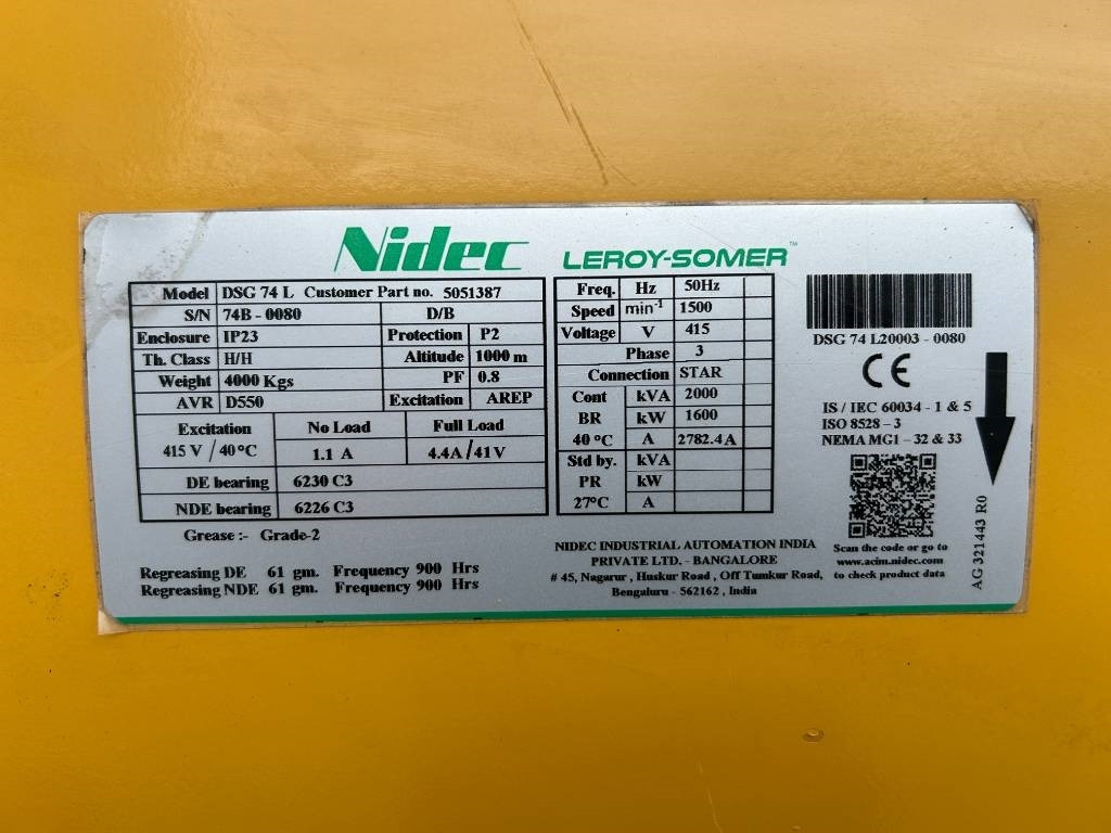 신규 발전기 세트 CAT 3516B - 2.250 kVA Generator - DPX-25084 : 사진 17 신규 발전기 세트 CAT 3516B - 2.250 kVA Generator - DPX-25084 : 사진 17
