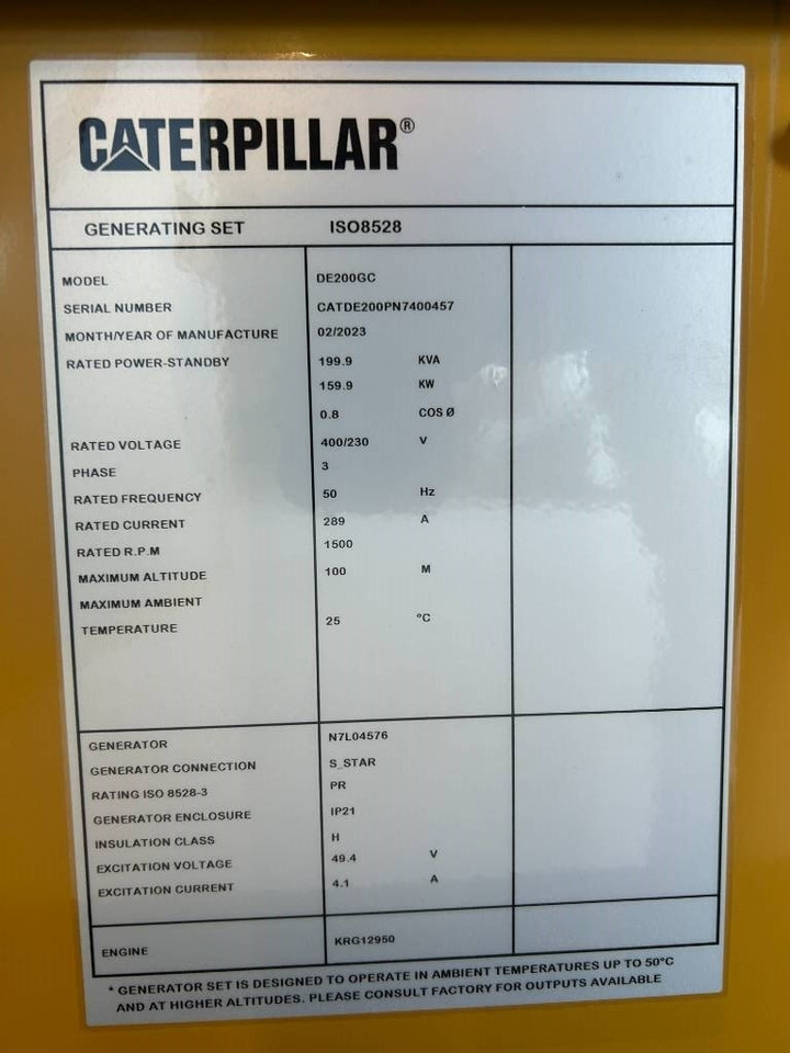 CAT DE200GC - 200 kVA Stand-by Generator - DPX-18211 - 발전기 세트 : 사진 5 CAT DE200GC - 200 kVA Stand-by Generator - DPX-18211 - 발전기 세트 : 사진 5