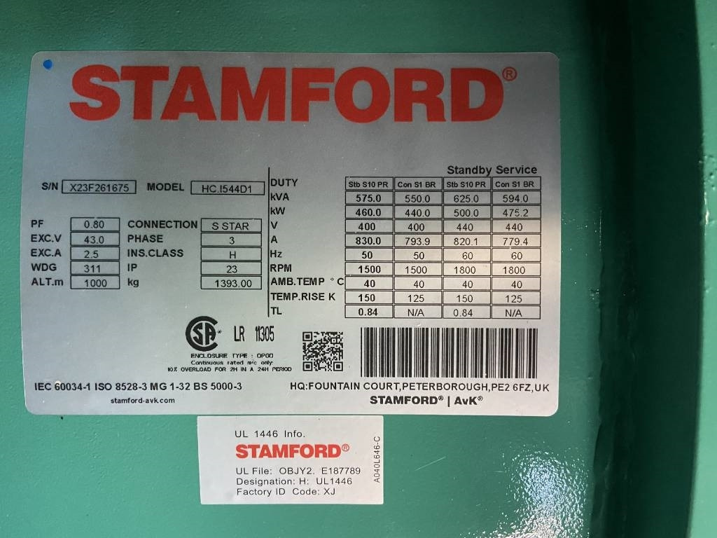 신규 발전기 세트 Cummins C500D5Q - 500 kVA Generator - DPX-18520 : 사진 18