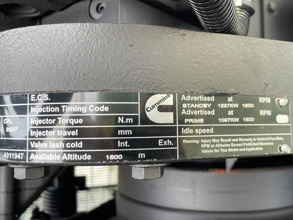 신규 발전기 세트 Cummins KTA50-G3 - 1.375 kVA Generator - DPX-18818-O : 사진 8 신규 발전기 세트 Cummins KTA50-G3 - 1.375 kVA Generator - DPX-18818-O : 사진 8
