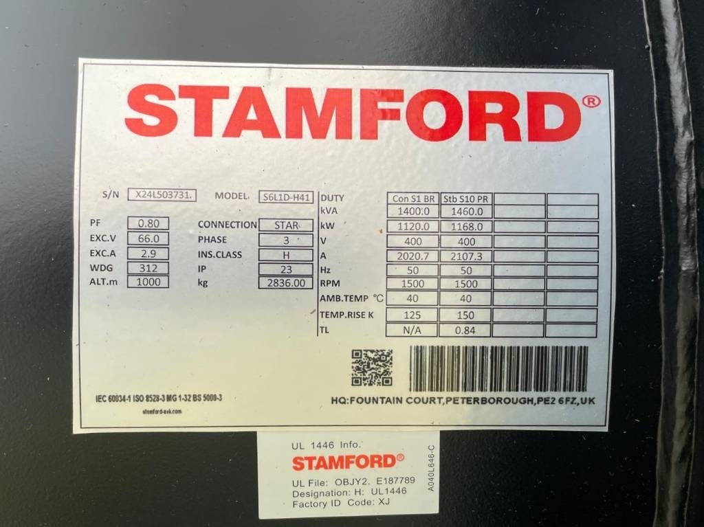 신규 발전기 세트 Cummins KTA50-G3 - 1.375 kVA Generator - DPX-18818-O : 사진 17 신규 발전기 세트 Cummins KTA50-G3 - 1.375 kVA Generator - DPX-18818-O : 사진 17