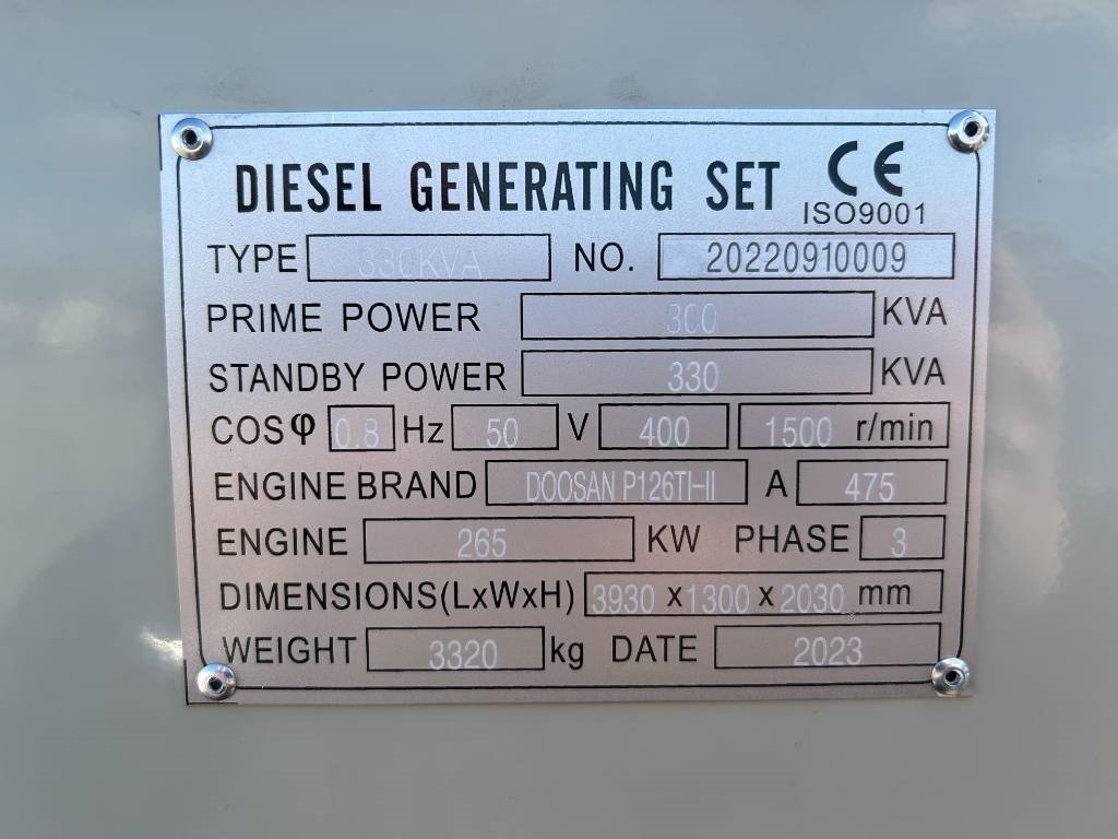 Doosan P126TI-II - 330 kVA Generator - DPX-19853 - 발전기 세트 : 사진 4 Doosan P126TI-II - 330 kVA Generator - DPX-19853 - 발전기 세트 : 사진 4