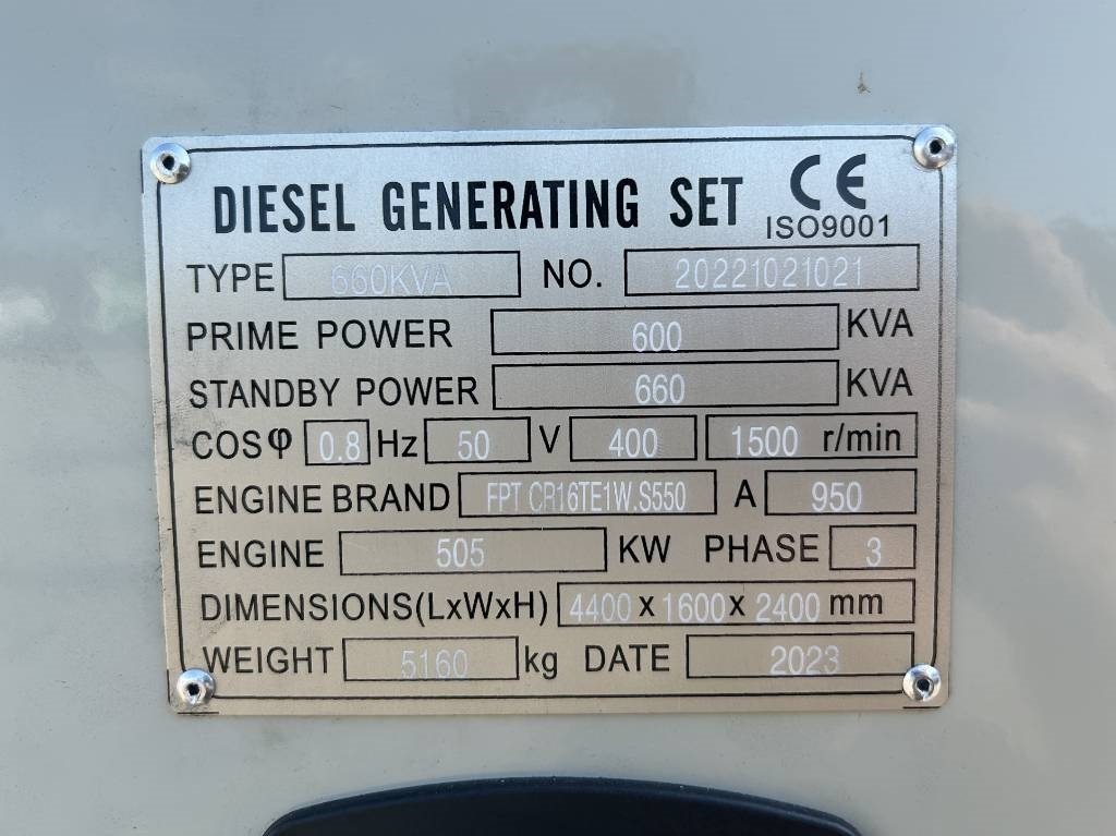 Iveco 16TE1W - 660 kVA Generator - DPX-19798 - 발전기 세트 : 사진 4 Iveco 16TE1W - 660 kVA Generator - DPX-19798 - 발전기 세트 : 사진 4