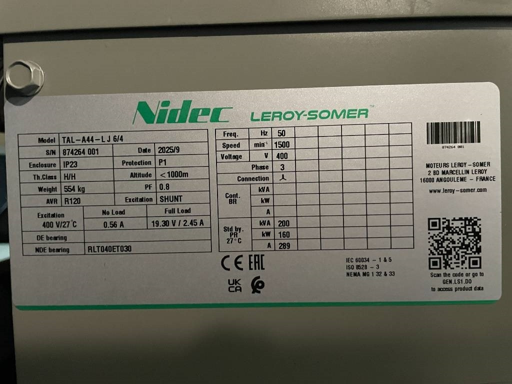 신규 발전기 세트 Iveco NEF67TM4 - 188 kVA Generator - DPX-19793 : 사진 18 신규 발전기 세트 Iveco NEF67TM4 - 188 kVA Generator - DPX-19793 : 사진 18