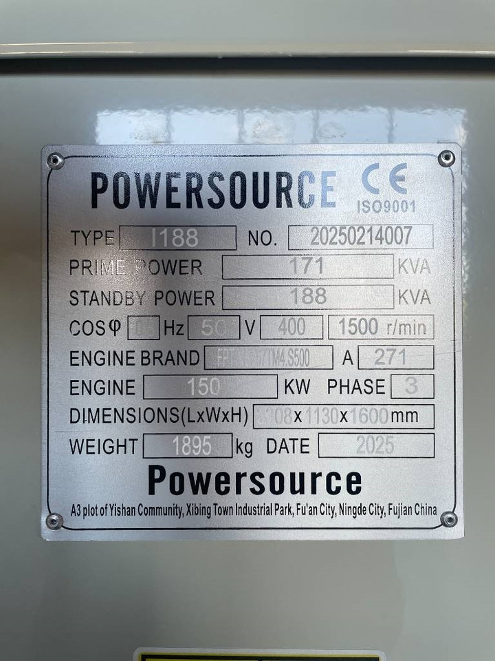 신규 발전기 세트 Iveco NEF67TM4 - 188 kVA Generator - DPX-19793 : 사진 6 신규 발전기 세트 Iveco NEF67TM4 - 188 kVA Generator - DPX-19793 : 사진 6