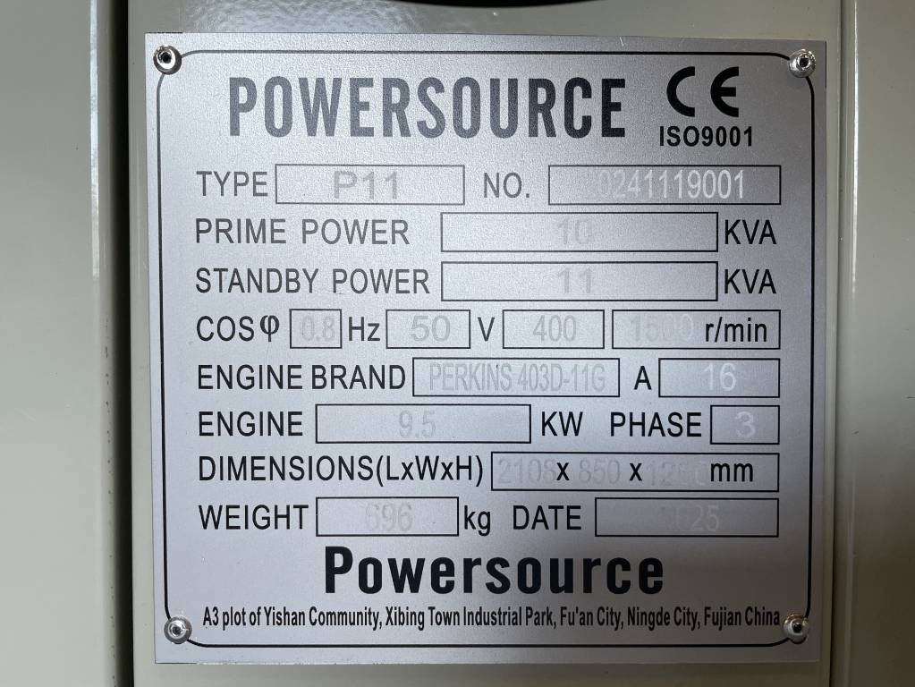 Perkins 403D-11G - 11 kVA Generator - DPX-19799 - 발전기 세트 : 사진 4 Perkins 403D-11G - 11 kVA Generator - DPX-19799 - 발전기 세트 : 사진 4