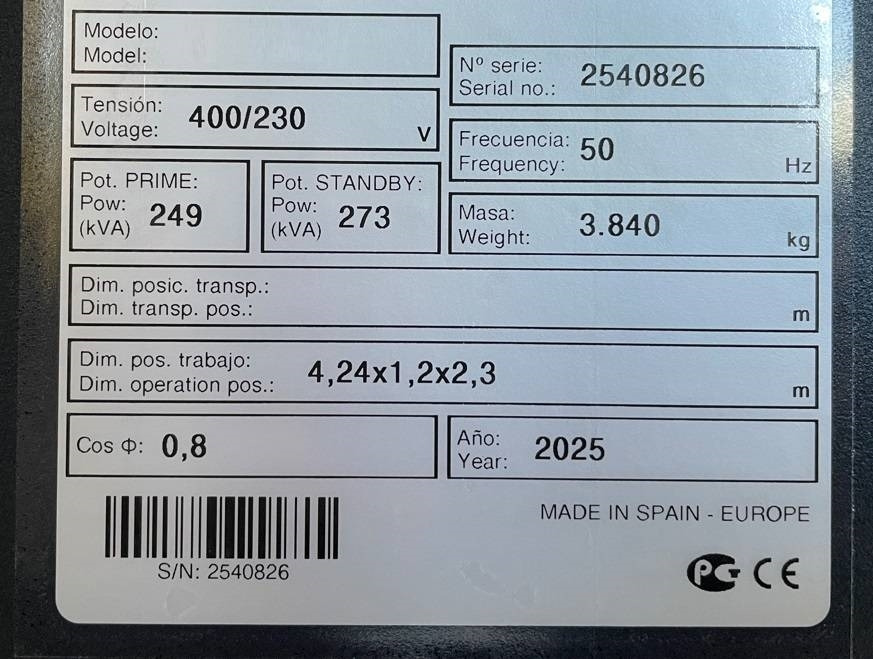 신규 발전기 세트 Volvo TAD882GE - 275 kVA Stage V Generator - DPX-19029 : 사진 6