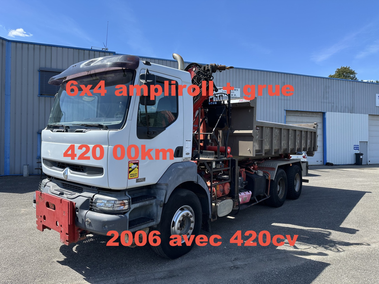 RENAULT KERAX 420DCI - 후크 리프트 트럭, 크레인 트럭 : 사진 1 RENAULT KERAX 420DCI - 후크 리프트 트럭, 크레인 트럭 : 사진 1