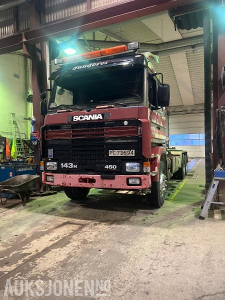 1993 Scania R-serie 143 450 Topliner med krokløft EU OK 11.2026 - 후크 리프트 트럭 : 사진 2 1993 Scania R-serie 143 450 Topliner med krokløft EU OK 11.2026 - 후크 리프트 트럭 : 사진 2