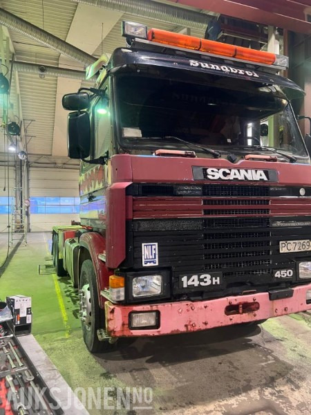 1993 Scania R-serie 143 450 Topliner med krokløft EU OK 11.2026 - 후크 리프트 트럭 : 사진 4 1993 Scania R-serie 143 450 Topliner med krokløft EU OK 11.2026 - 후크 리프트 트럭 : 사진 4