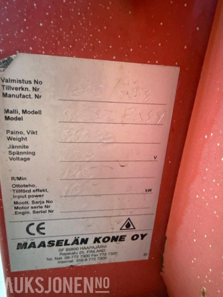 2003 Hakkipilke 1x37 Easy 37 - vedmaksin - mva fri - 농업용 기계 : 사진 5 2003 Hakkipilke 1x37 Easy 37 - vedmaksin - mva fri - 농업용 기계 : 사진 5