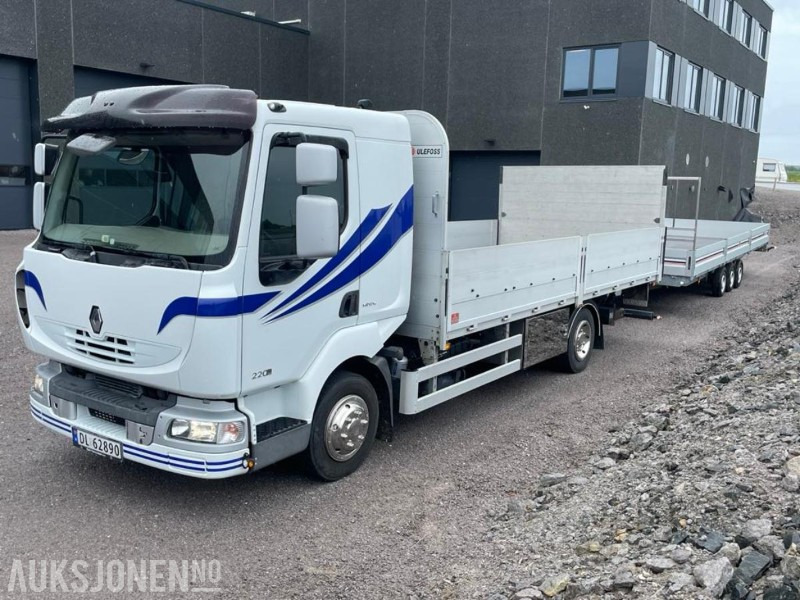 2007 RENAULT MIDLUM LASTEBIL - PLANBIL MED LIFT. KUN 95544 KM! - 드롭사이드/ 플랫베드 트럭 : 사진 1 2007 RENAULT MIDLUM LASTEBIL - PLANBIL MED LIFT. KUN 95544 KM! - 드롭사이드/ 플랫베드 트럭 : 사진 1