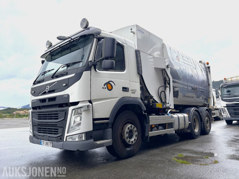 2014 Volvo FM420 EURO 6 sidelaster / komprimatorbil / renovasjonsbil - leveres med ny EU godkjenning - 쓰레기차 : 사진 1 2014 Volvo FM420 EURO 6 sidelaster / komprimatorbil / renovasjonsbil - leveres med ny EU godkjenning - 쓰레기차 : 사진 1