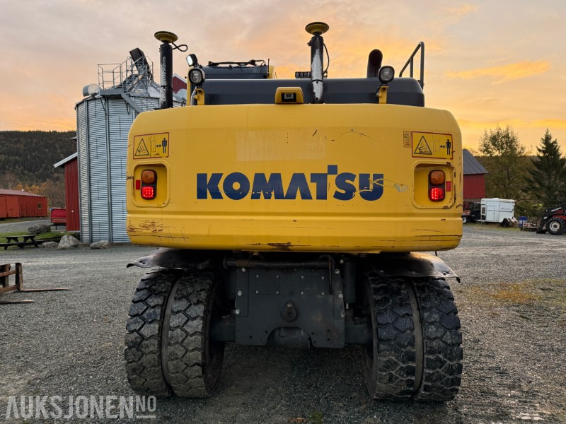 2015 Komatsu PW 160-8 Velutstyrt hjulgraver med Engcon rototilt, Leica GPS og sentralsmøring - 굴착기 : 사진 4 2015 Komatsu PW 160-8 Velutstyrt hjulgraver med Engcon rototilt, Leica GPS og sentralsmøring - 굴착기 : 사진 4