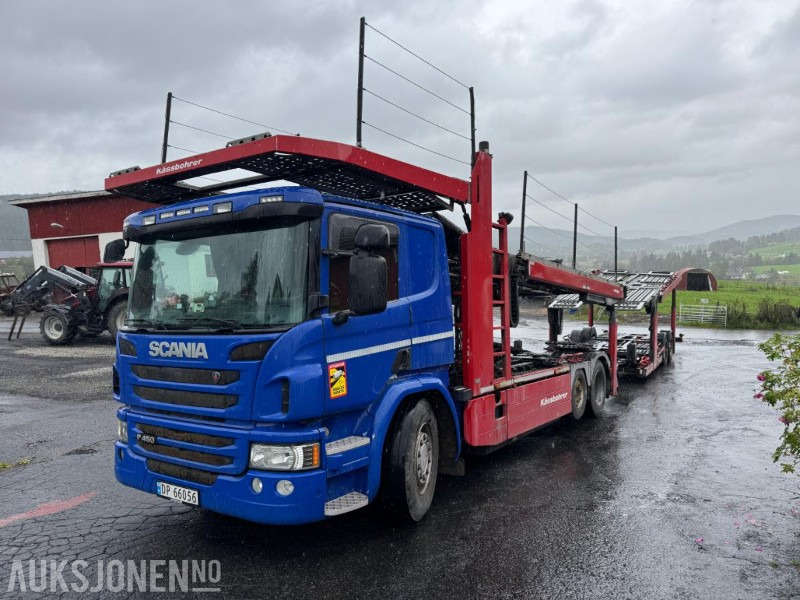 2015 Scania P 450 biltransport med henger / EU-godkjent - 자동 운반 장치 트럭 : 사진 1 2015 Scania P 450 biltransport med henger / EU-godkjent - 자동 운반 장치 트럭 : 사진 1