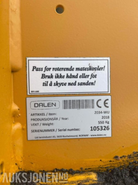 2018 Dalen 2034-WU Strøer/Spreder - 농업용 기계 : 사진 2 2018 Dalen 2034-WU Strøer/Spreder - 농업용 기계 : 사진 2