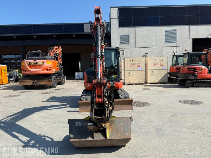 굴착기 2018 Kubota U55-4 BELTEGRAVER ENGCON TILTROTATOR 2 SKUFFER SERVICEHISTORIKK SENTRALSMØRING : 사진 9